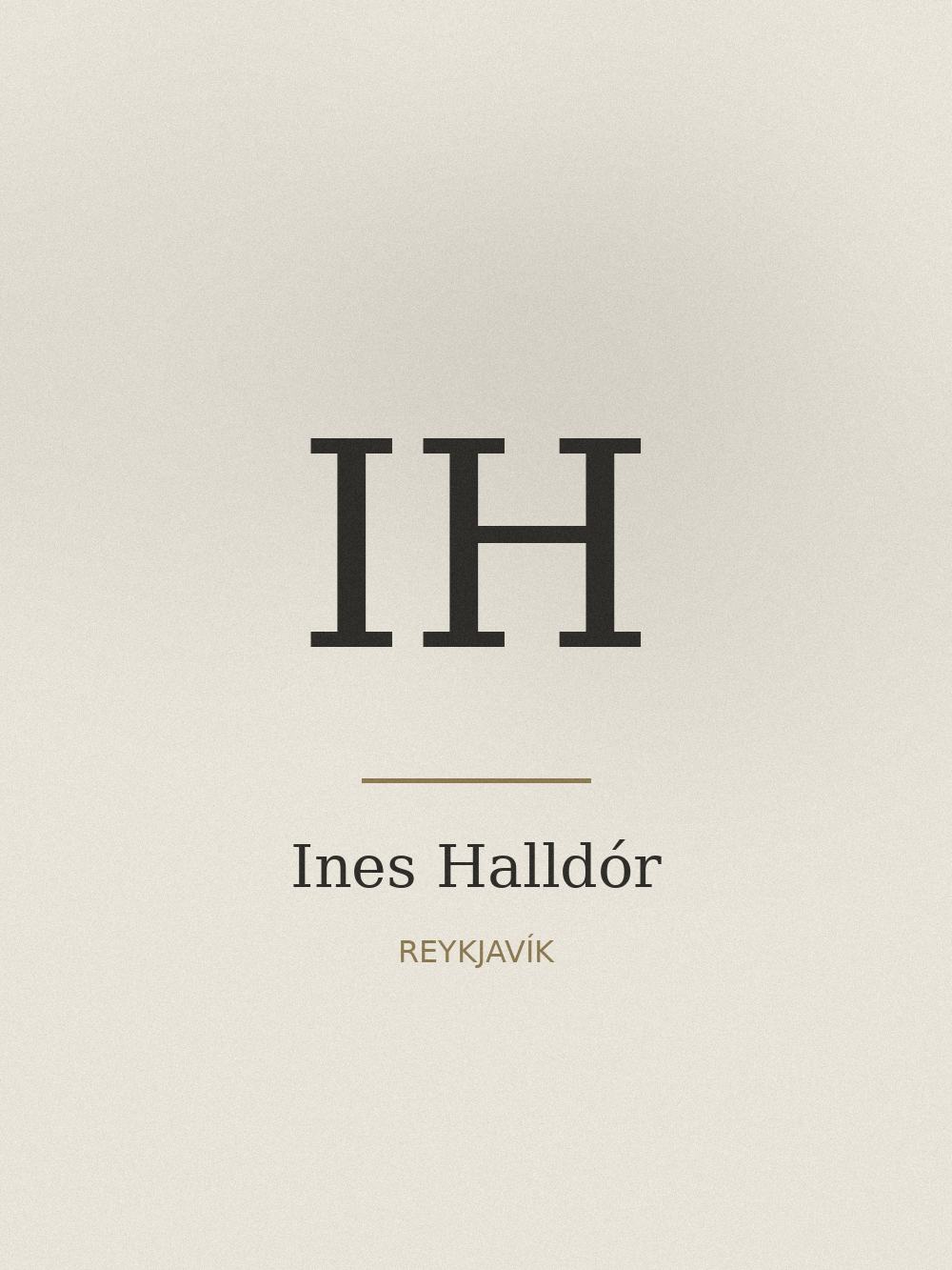 Portrait of Ines Halldór